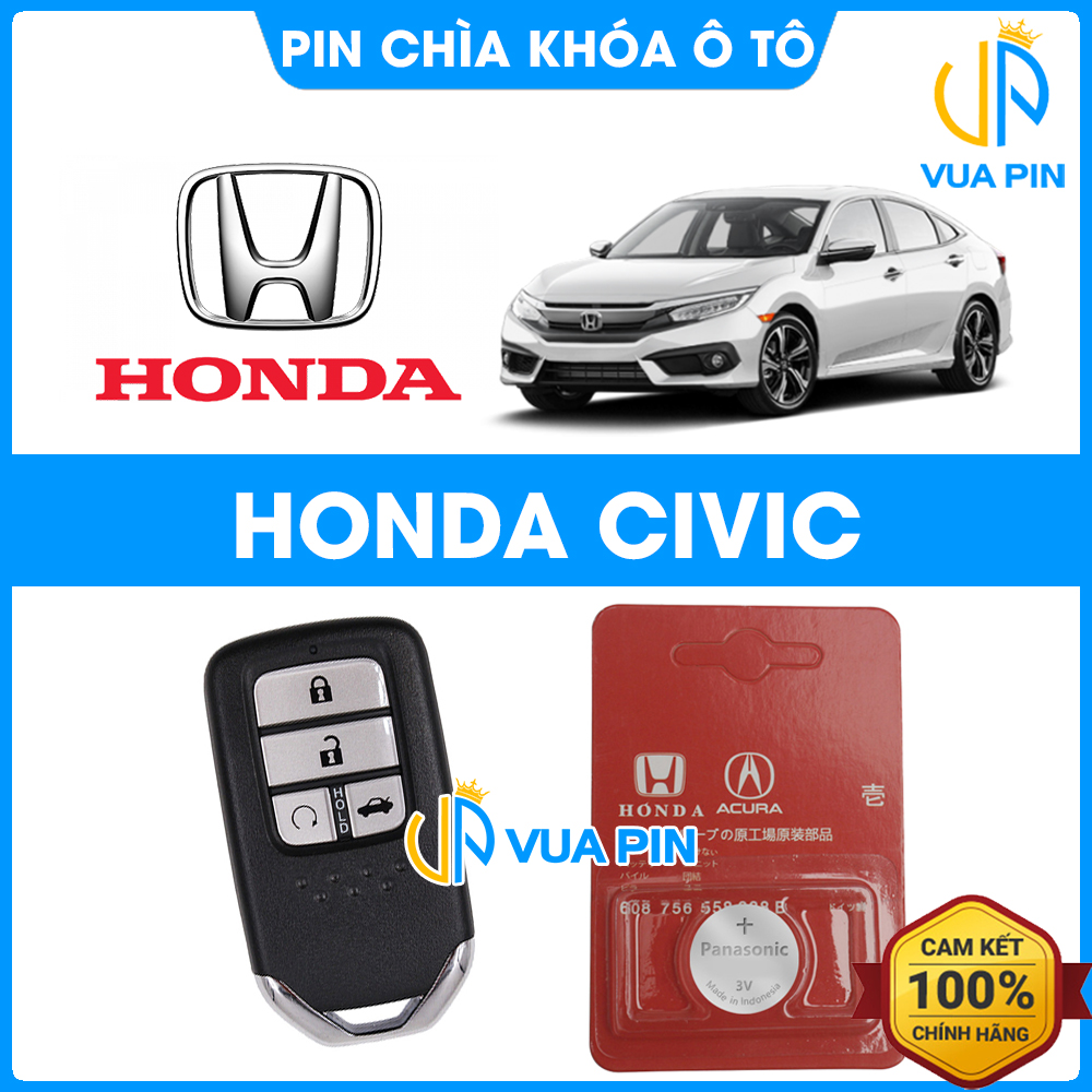 Pin chìa khóa ô tô Honda Civic chính hãng – Pin chìa khóa thông minh Honda