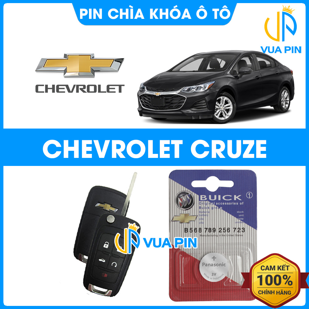 Pin chìa khóa ô tô Chevrolet Cruze chính hãng – Pin chìa khóa thông minh Chevrolet