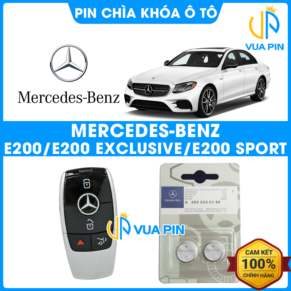 Pin chìa khóa ô tô Mercedes E200/ E200 Exclusive/ E200 Sport chính hãng