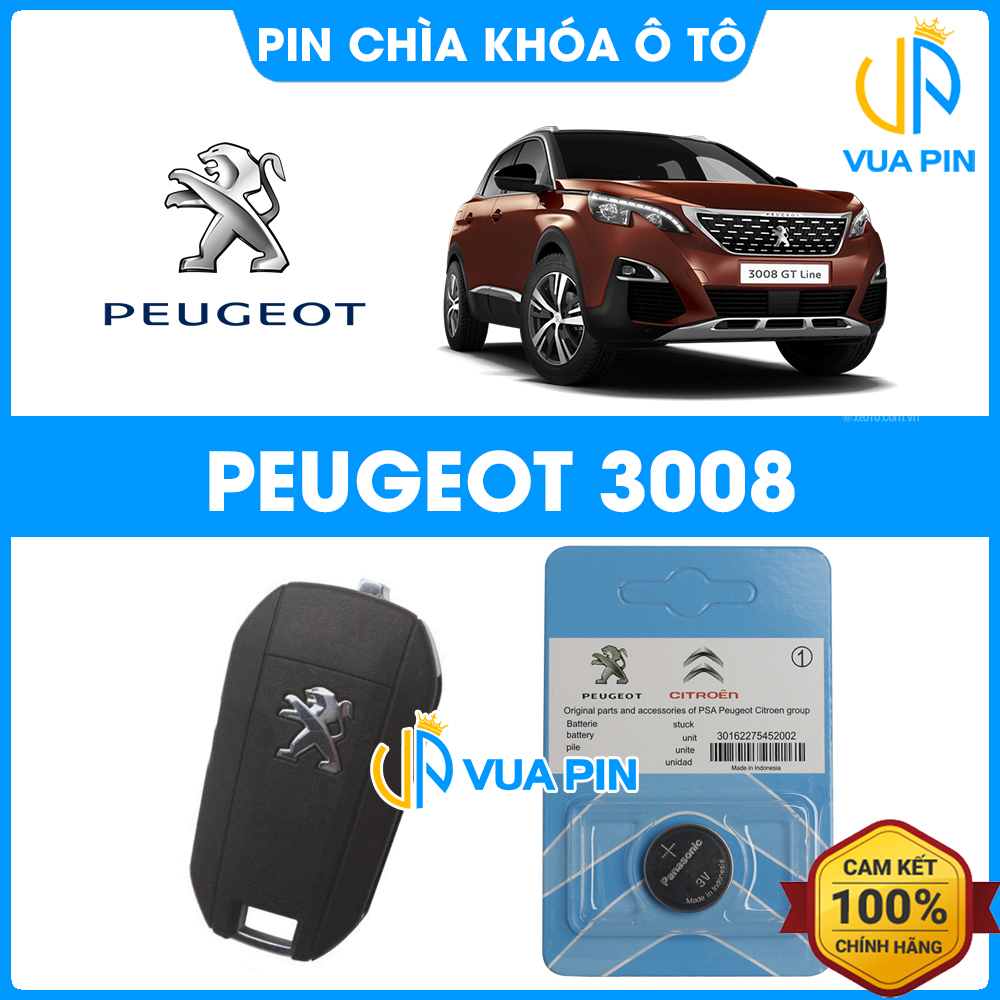 Pin chìa khóa ô tô Peugeot 3008 chính hãng – Pin chìa khóa thông minh Peugeot