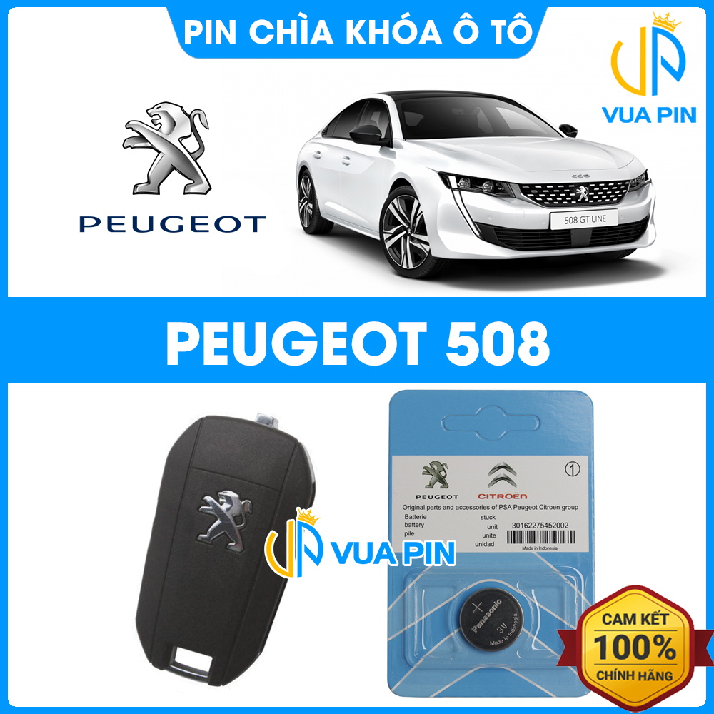 Pin chìa khóa ô tô Peugeot 508 chính hãng – Pin chìa khóa thông minh Peugeot
