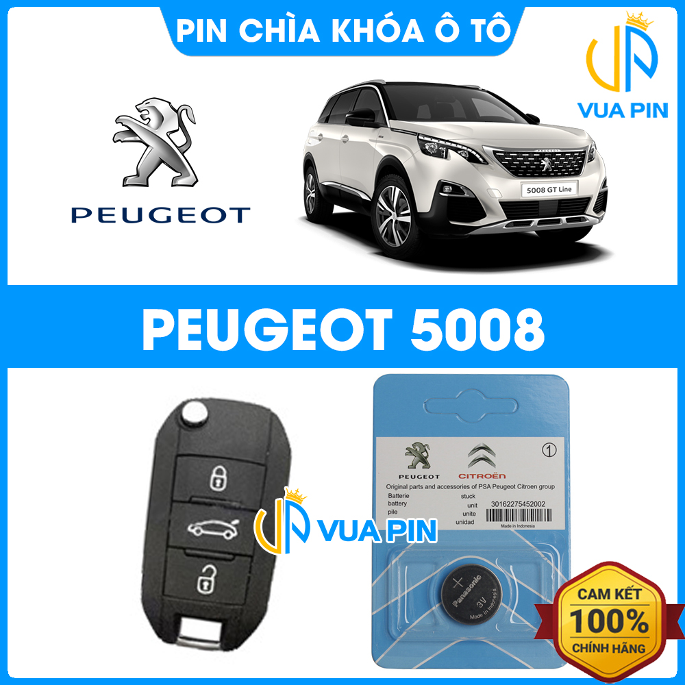 Pin chìa khóa ô tô Peugeot 5008 chính hãng – Pin chìa khóa thông minh Peugeot