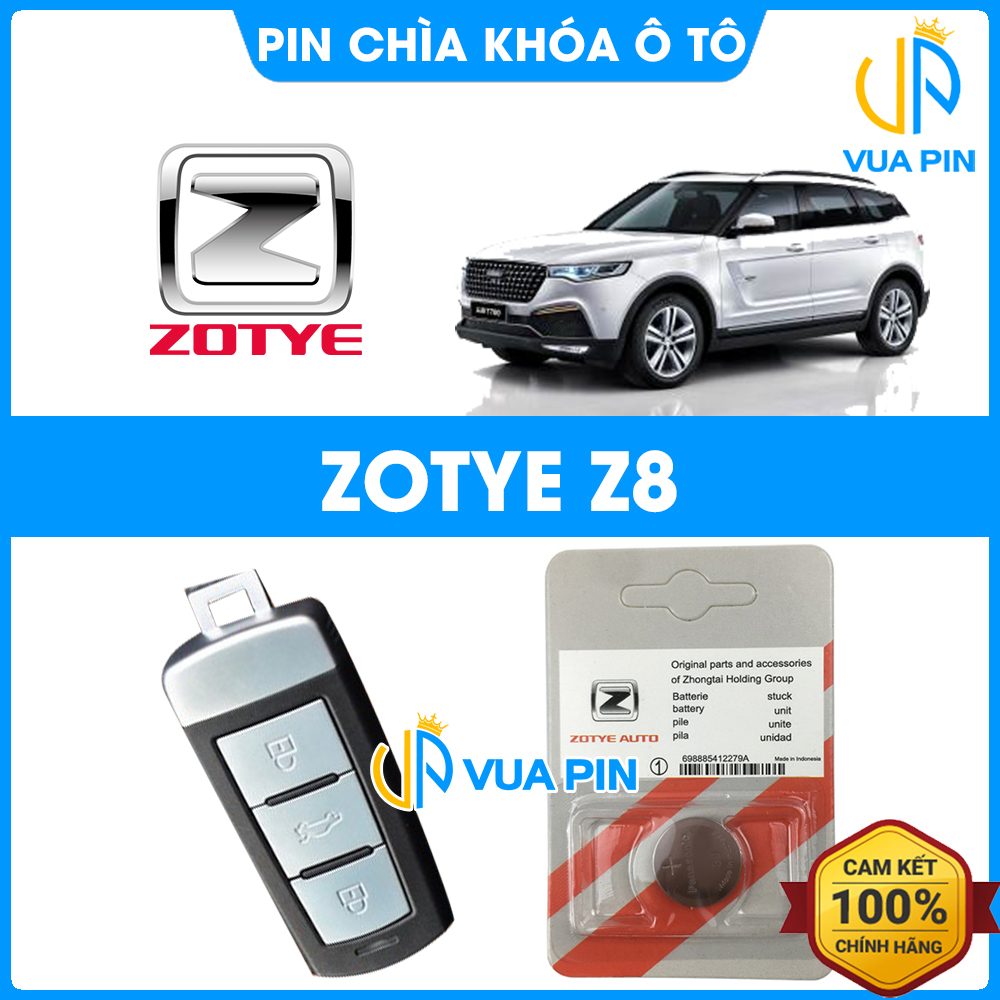 Pin chìa khóa ô tô Zotye Z8 chính hãng – Pin chìa khóa thông minh Zotye