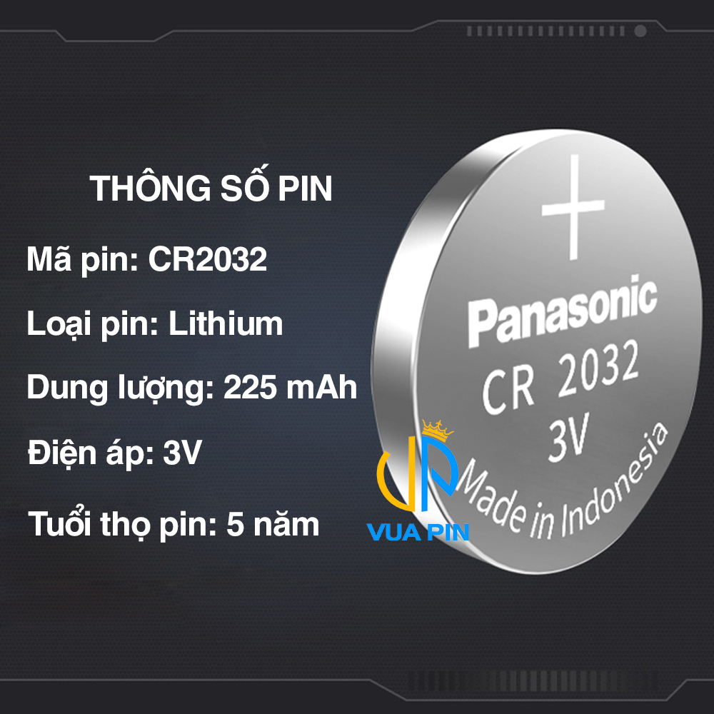 Pin CMOS máy tính, Laptop, Remote, thiết bị điện tử – CR2032 chính hãng Panasonic thumb 1