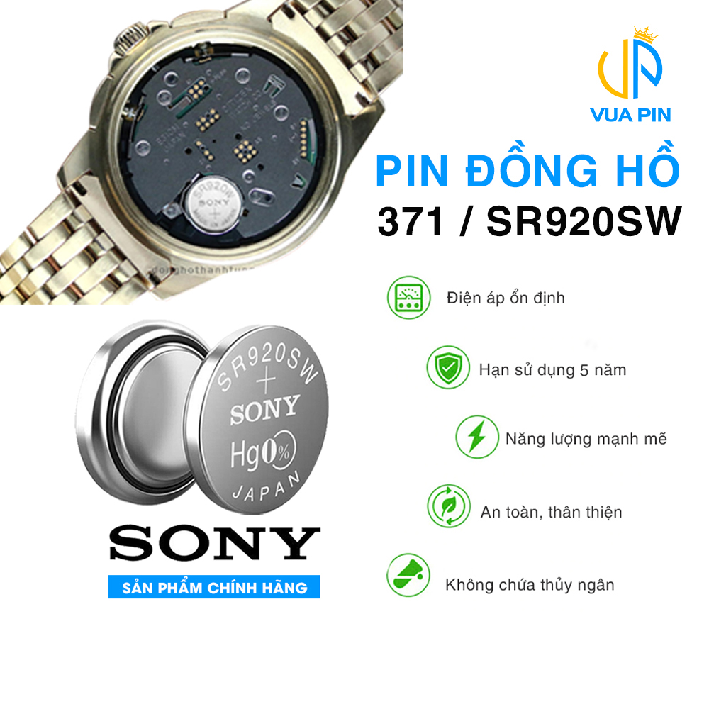 Pin đồng hồ chính hãng Sony 371 – SR920SW sản xuất tại Nhật Bản