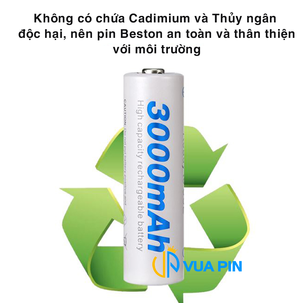 Pin sạc chính hãng Beston AA 3000 mAh, AA 1200 mAh và AAA 1300 mAh, AAA 1100 mAh thumb 2