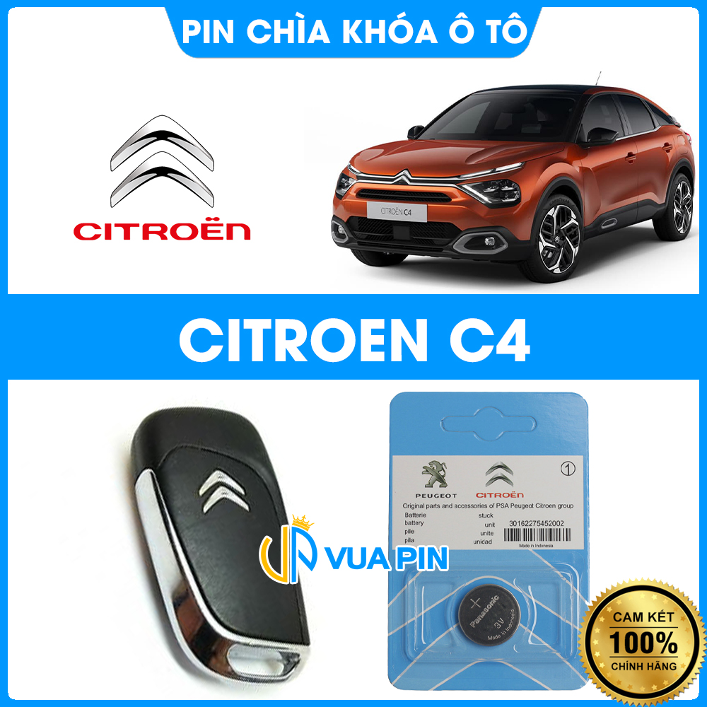 Pin chìa khóa ô tô Citroen C4 chính hãng sản xuất Indonesia – Pin chìa khóa Citroen C4