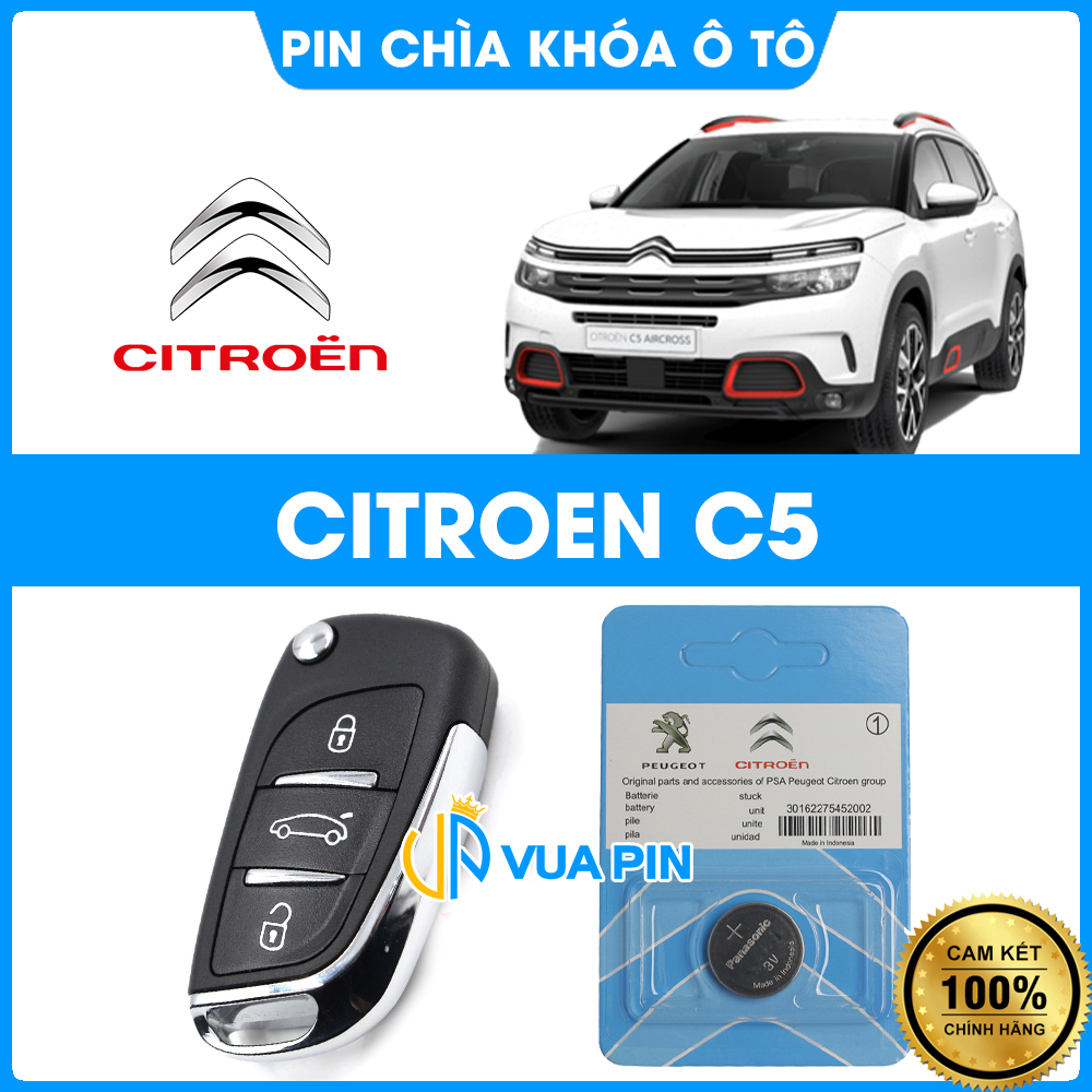 Pin chìa khóa ô tô Citroen C5 chính hãng sản xuất Indonesia – Pin chìa khóa Citroen C5
