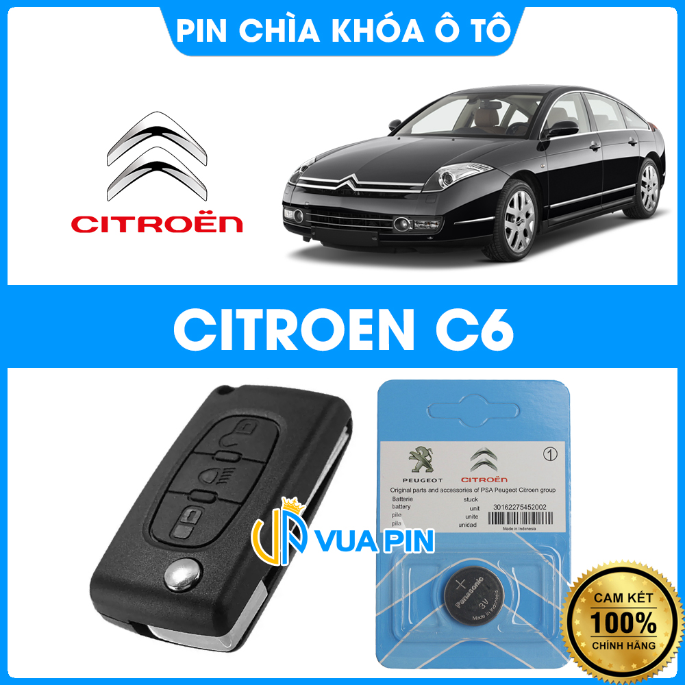 Pin chìa khóa ô tô Citroen C6 chính hãng sản xuất Indonesia – Pin chìa khóa Citroen C6