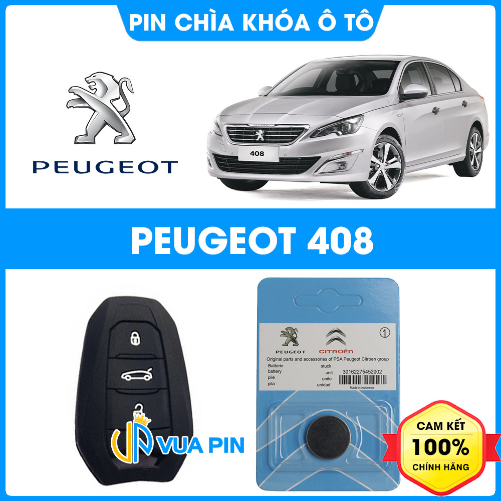 Pin chìa khóa ô tô Peugeot 408 chính hãng Peugeot