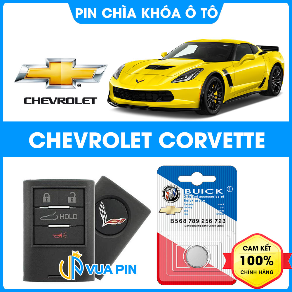 Pin chìa khóa ô tô Chevrolet Corvette chính hãng Chevrolet
