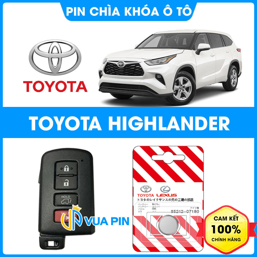 Pin chìa khóa ô tô Toyota Highlander chính hãng Toyota