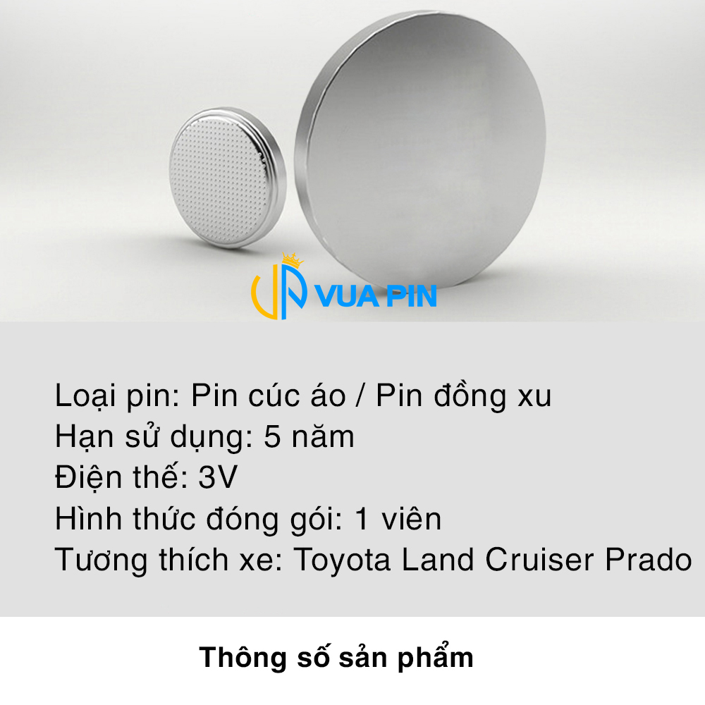 Pin chìa khóa ô tô Toyota Land Cruiser Prado chính hãng Toyota thumbnail 1