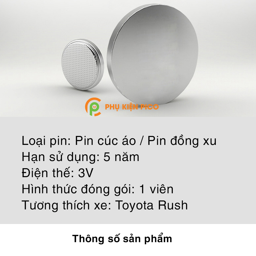Pin chìa khóa ô tô Toyota Rush chính hãng Toyota thumbnail 1
